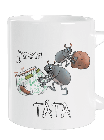 Jsem táta a máma velký hrnek White
