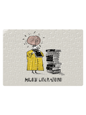 Miluji literaturu puzzle White