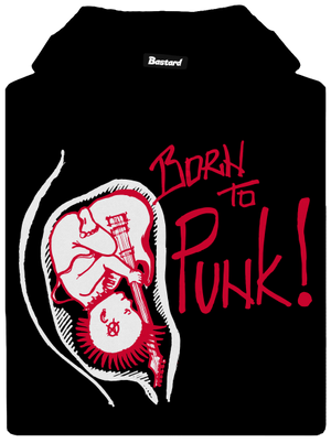 Born to punk dámská mikina klokanka Black
