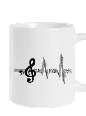 Žiju muzikou klasický hrnek White