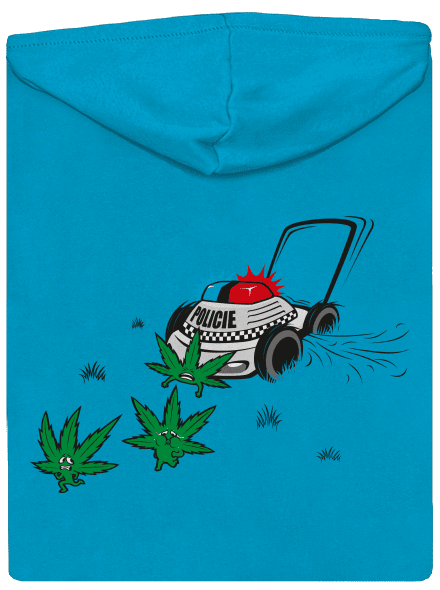 Ganja krize dámská mikina na zip Blue Atol