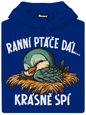 Ranní ptáče spí dámská mikina klokanka Royal Blue Mal