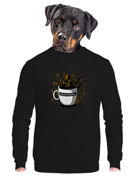 Hackpresso  unisex mikina bez kapuce Black