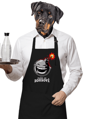 Mám se bombově zástěra Black