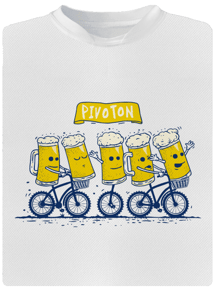 Pivoton pánské sportovní tričko White