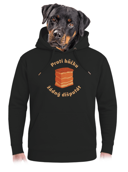 Proti bůčku žádný dišputát unisex mikina premium Dark Black