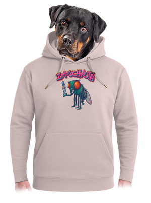 Zmouchnutá unisex mikina premium Rose Chalk