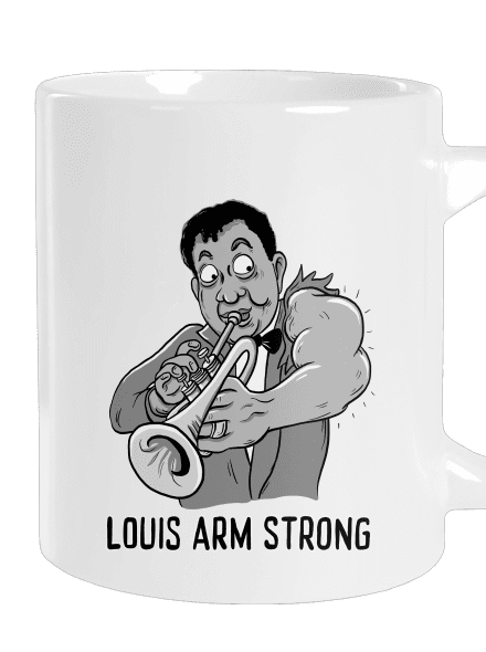 Louis Armstrong velký hrnek White