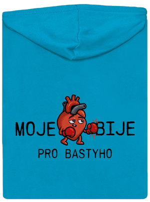 Moje srdce bije dámská mikina na zip Blue Atol