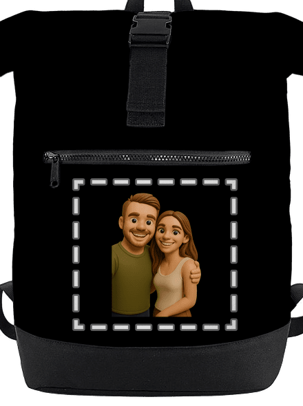 3D plastelína z vlastní fotky batoh Black