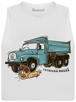 Tatrická masáž dámské tílko volné White