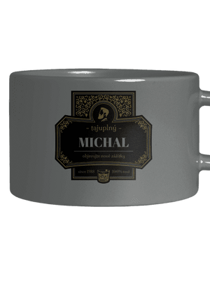 Alkoholová etiketa hrnek makronka Grey Macaron