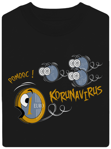 Korunavirus na útěku unisex mikina bez kapuce Black