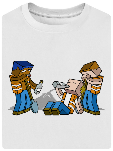 Real Minecraft unisex tričko oversized White