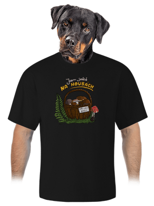 Na houbách unisex tričko oversized Black