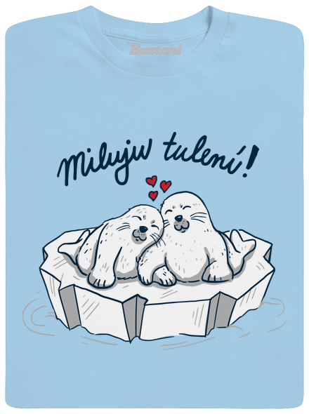 Miluju tulení pánské tričko Sky Blue