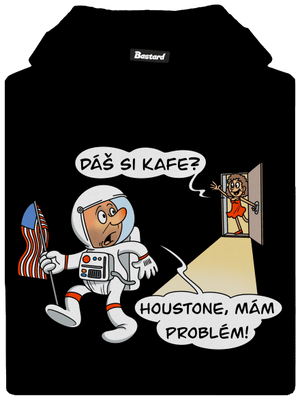 Houstone, mám problém! dětská mikina klokanka Black