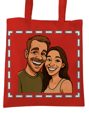 Karikatura z vlastní fotky taška Bright Red