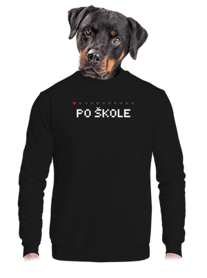 unisex mikina bez kapuce