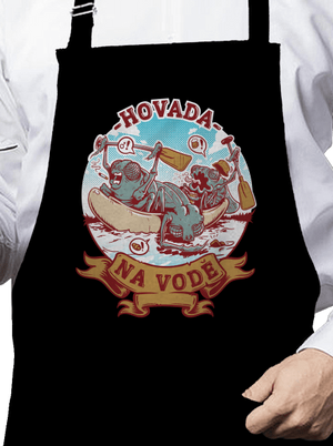 Hovada na vodě zástěra Black