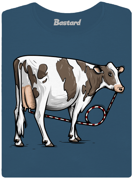 Cow drink dámské tričko premium Petrol Blue