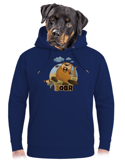 Bobr obr unisex mikina premium Navy