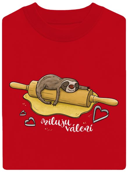 Miluju válení unisex mikina bez kapuce Red