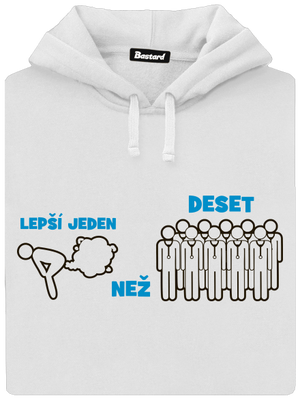 Jeden prd dámská mikina klokanka White