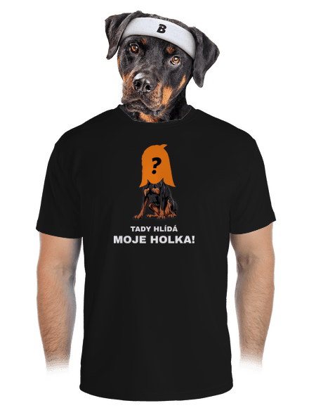 Tady hlídám já pánské sportovní tričko Black