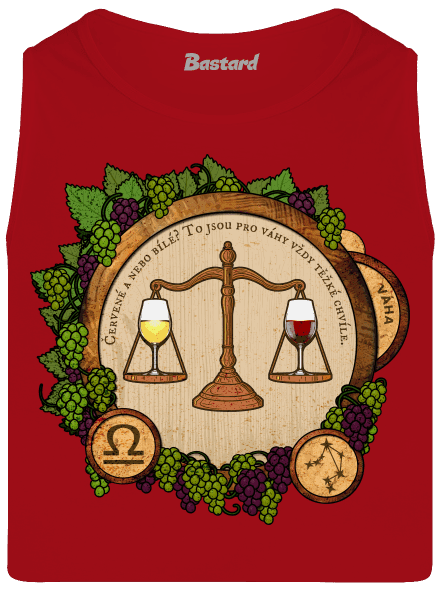 Vinný horoskop: Váha pánské tílko Red