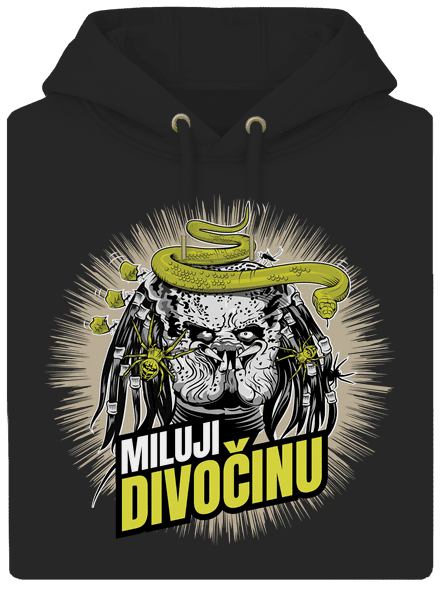Miluji divočinu unisex mikina premium Dark Black