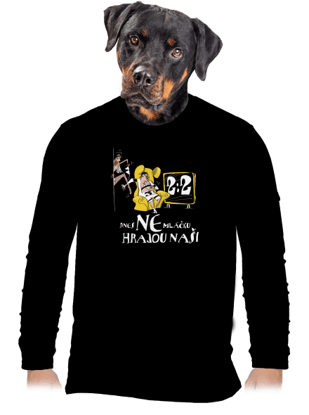 Hrajou naši pánské dlouhý rukáv Black