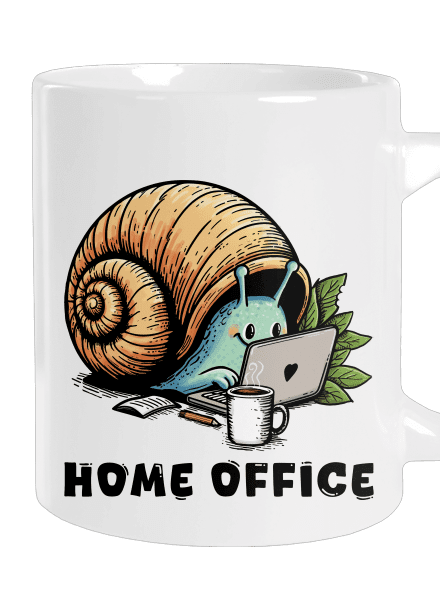 Šnekův home office velký hrnek White