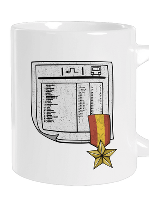 Jízdní řád velký hrnek White