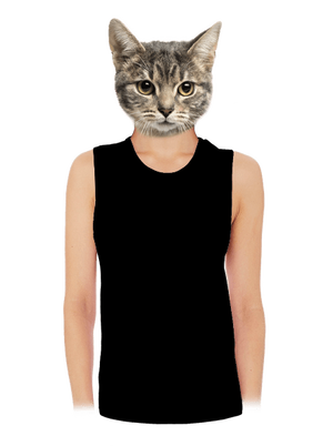 Bez potisku dámské tílko volné Black