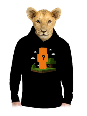 Minecraft z vlastní fotky dětská mikina klokanka Black