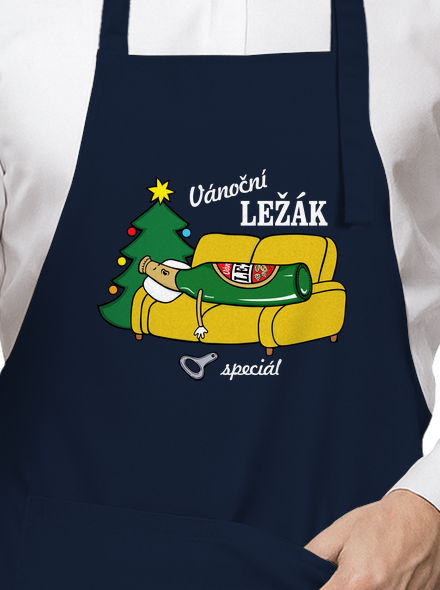 Vánoční ležák zástěra Navy