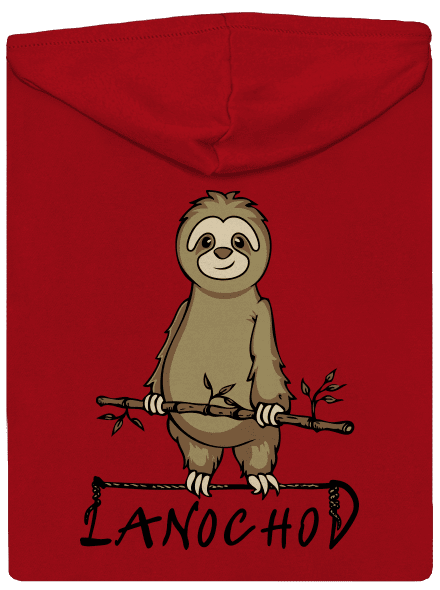 Lanochod pánská mikina na zip Red