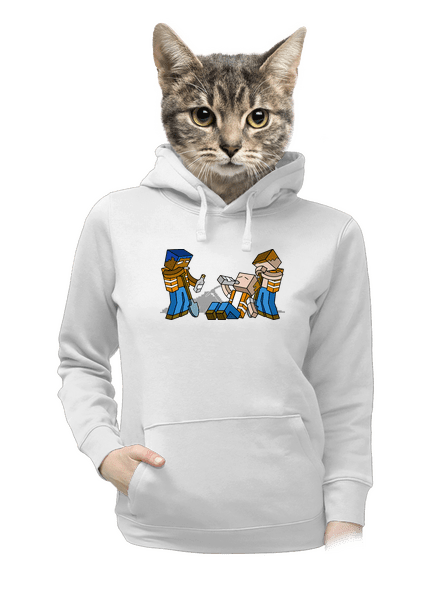 Real Minecraft dámská mikina klokanka White