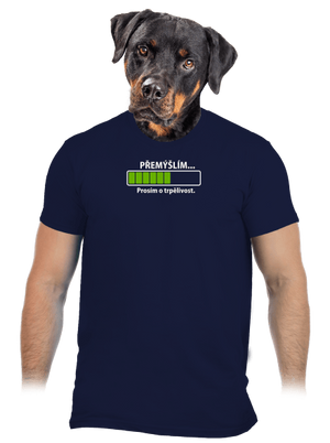 Přemýšlím pánské tričko Navy