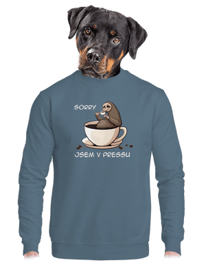 V pressu unisex mikina bez kapuce Nordic Blue