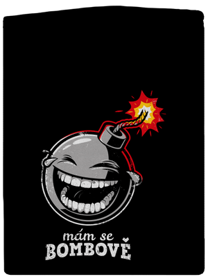 Mám se bombově pánská mikina na zip Black