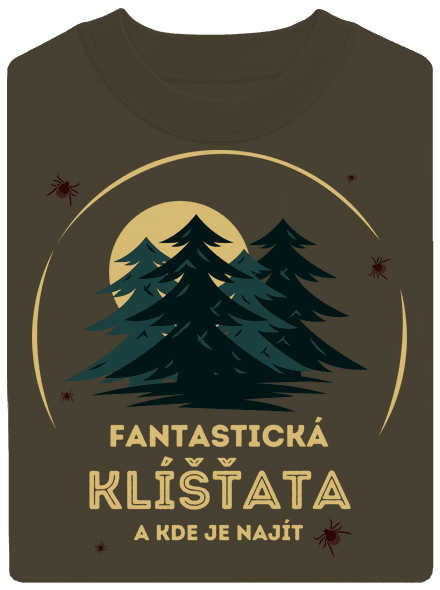 Fantastická klíšťata unisex mikina bez kapuce Urban Khaki