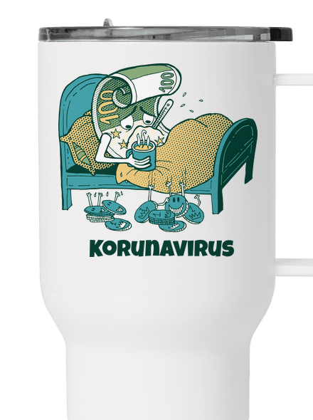 Korunavirus v posteli termohrnek White