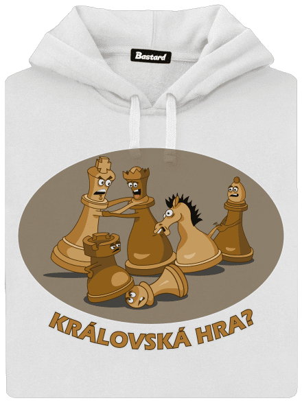 Královská hra dámská mikina klokanka White