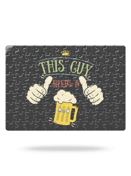 Tenhle týpek potřebuje pivo puzzle White