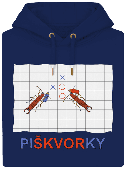 Škvoří piškvorky unisex mikina premium Navy