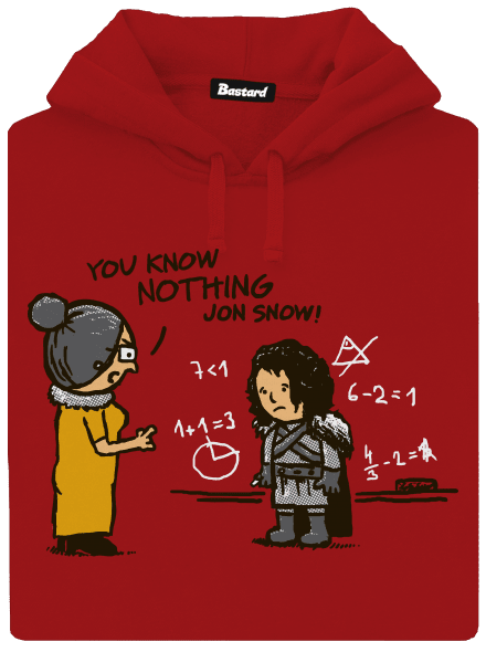 You Know Nothing dámská mikina klokanka Red Mal