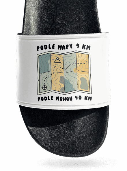 Podle mapy 4 km pantofle White