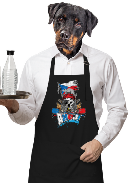 Ahoj zástěra Black
